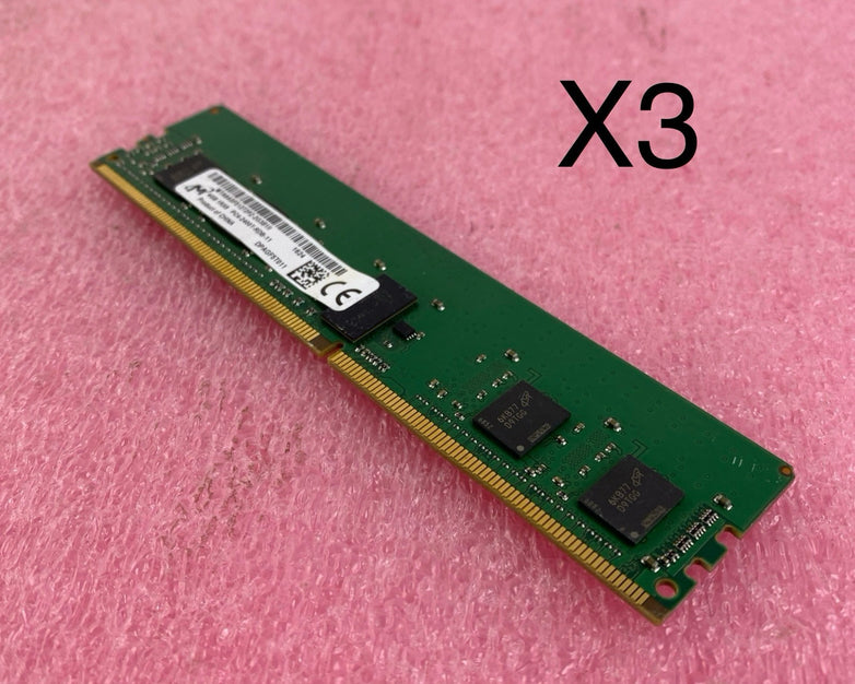 Micron 4GB DDR4 PC4-2400T Desktop Memory Ram MTA9ASF51272PZ-2G1II - Lot of 3