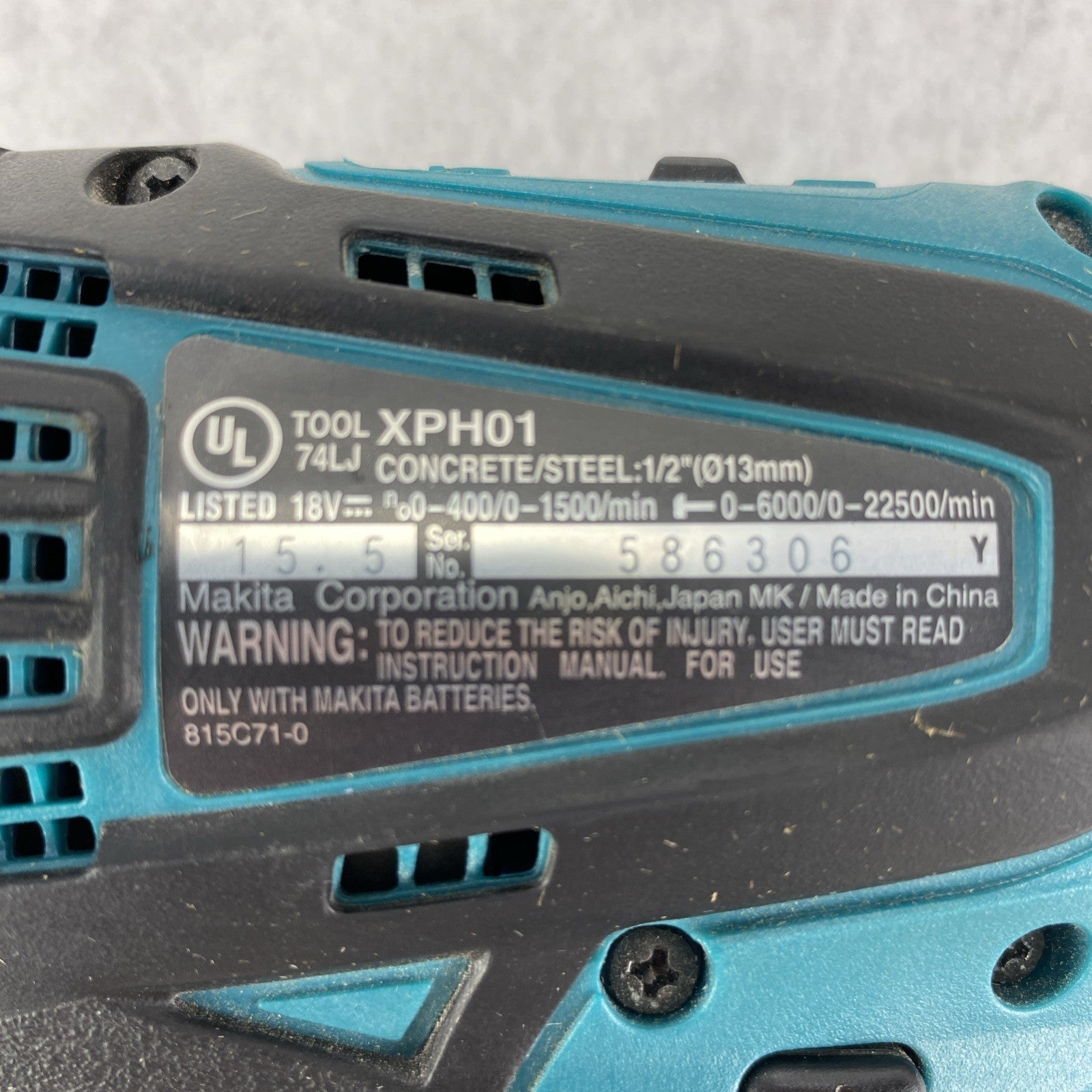 Makita XPH01 Cordless Hammer Driver Drill With Charger and Case - No Battery5