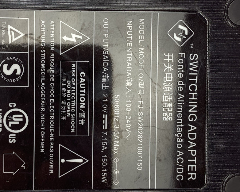 FJ-SW202821007150 21V 7.15A 150.15W Switching Power Adapter