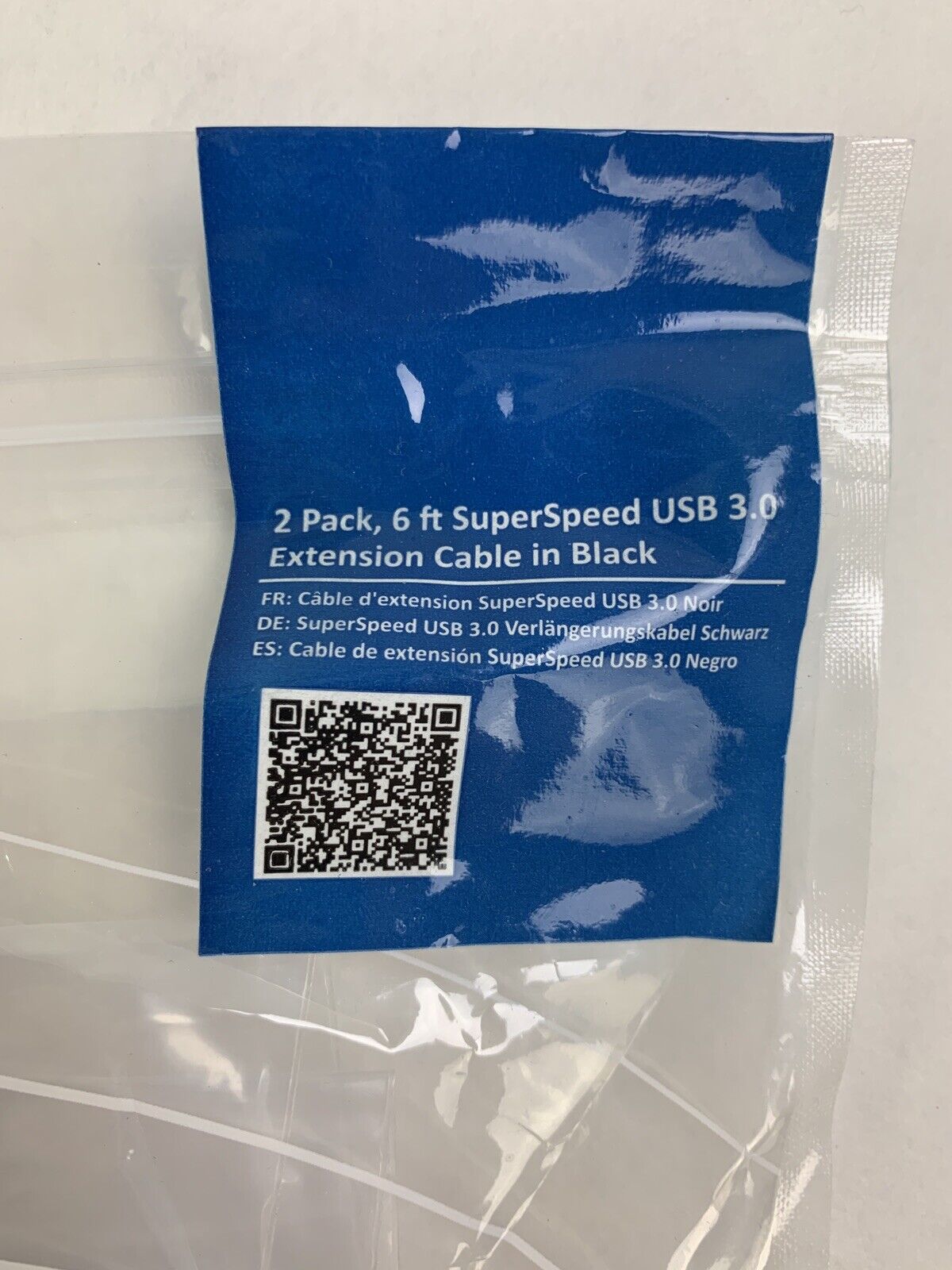 Lot of 2 2-Pack Cable Matters USB 3.0 Type A SuperSpeed 6FT 200008-Black-6x2