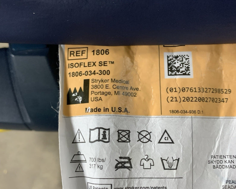 Stryker 1025 Zoom Stretcher w/ Isoflex SE 1806-034-300