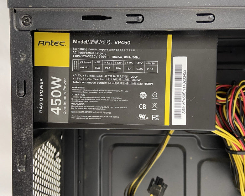 Cougar SPIKE Micro ATX Computer Case Antec VP450 450W Power Supply