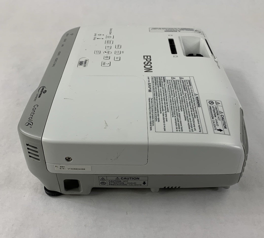 Epson PowerLite 98H H687A LCD Lamp Projector 1512 Lamp Hours - No Remote5