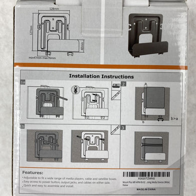 Mount Plus APM-06-02 Streaming Media Player Wall Mount Black X0020TZWN5