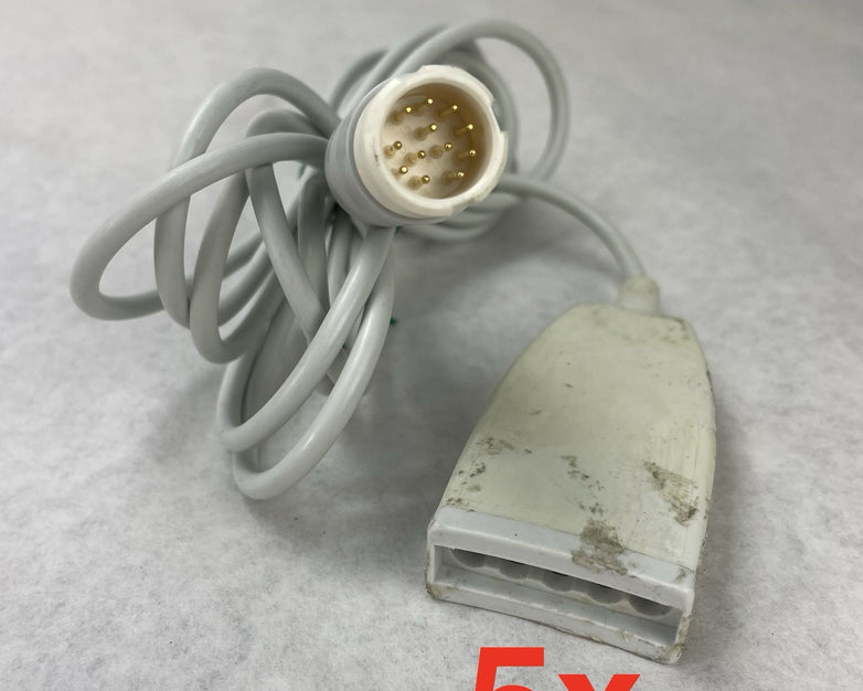 Philips 5 Lead ECG Trunk AAMI IEC 2.7m REF M1668A Untested Lot of 5