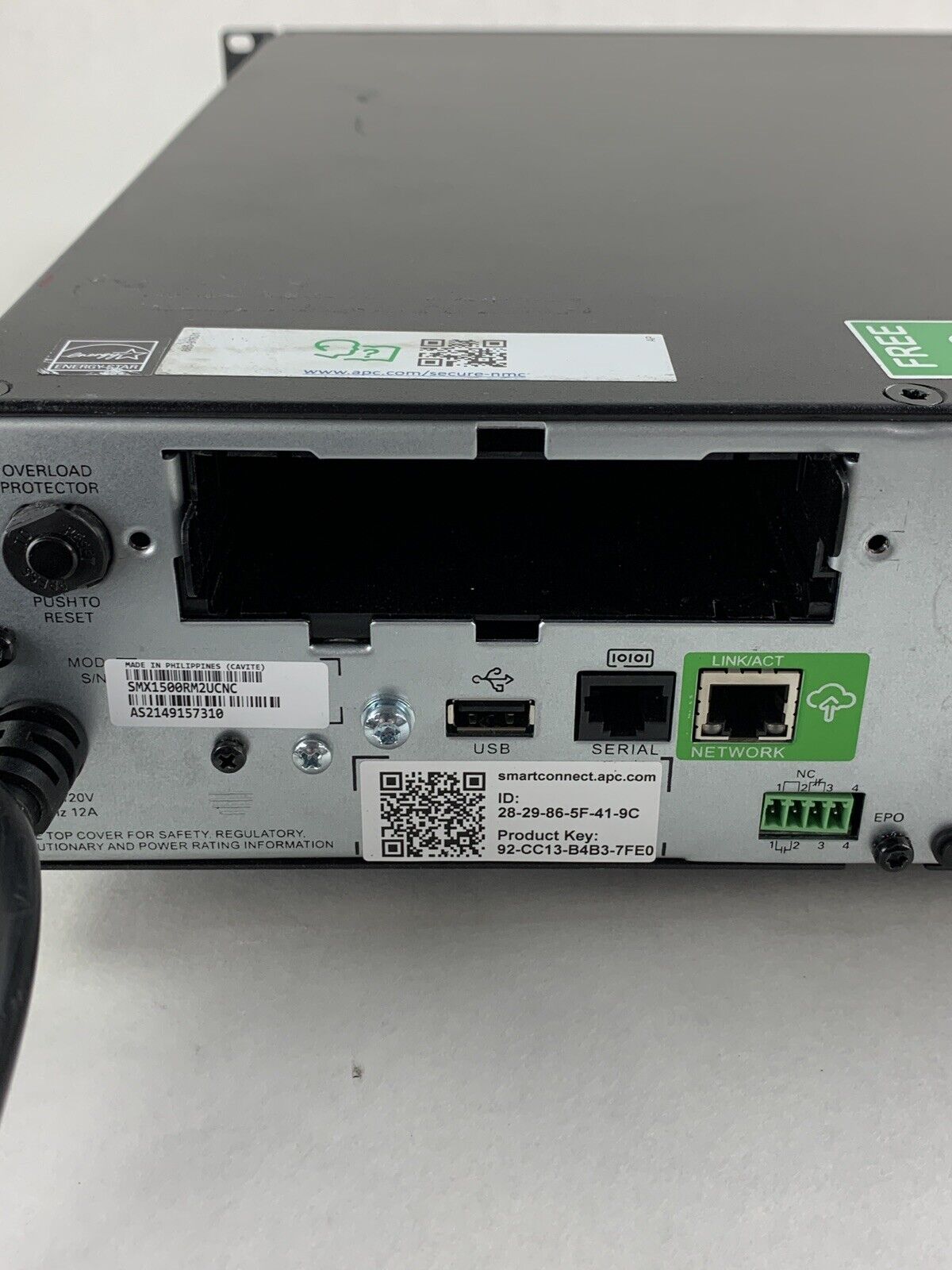 APC Smart-UPS SMX1500RM2UCNC X 1500VA  No Battery, Tray, or Faceplate Tested