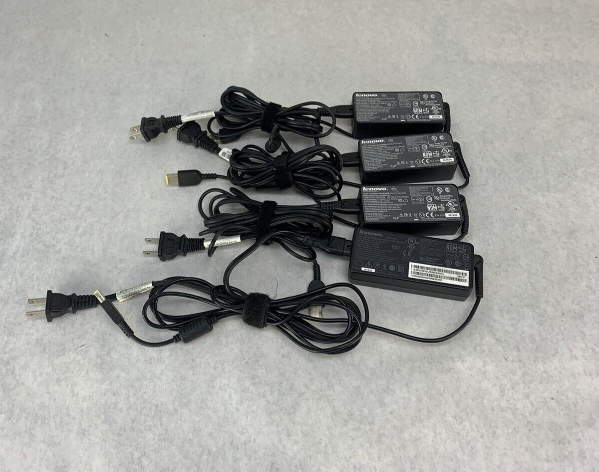 Mixed Lot of 4 Lenovo AC/DC Adapter ADLX45NCC2A ADLX65NCC2A