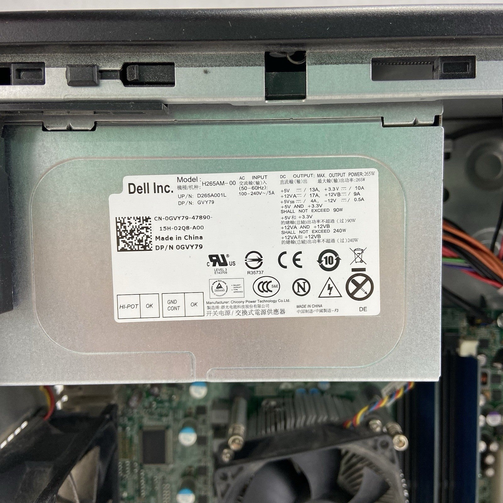 Dell Optiplex 990 MT Intel Core i7-2600 3.4GHz 4GB RAM No HDD No OS10