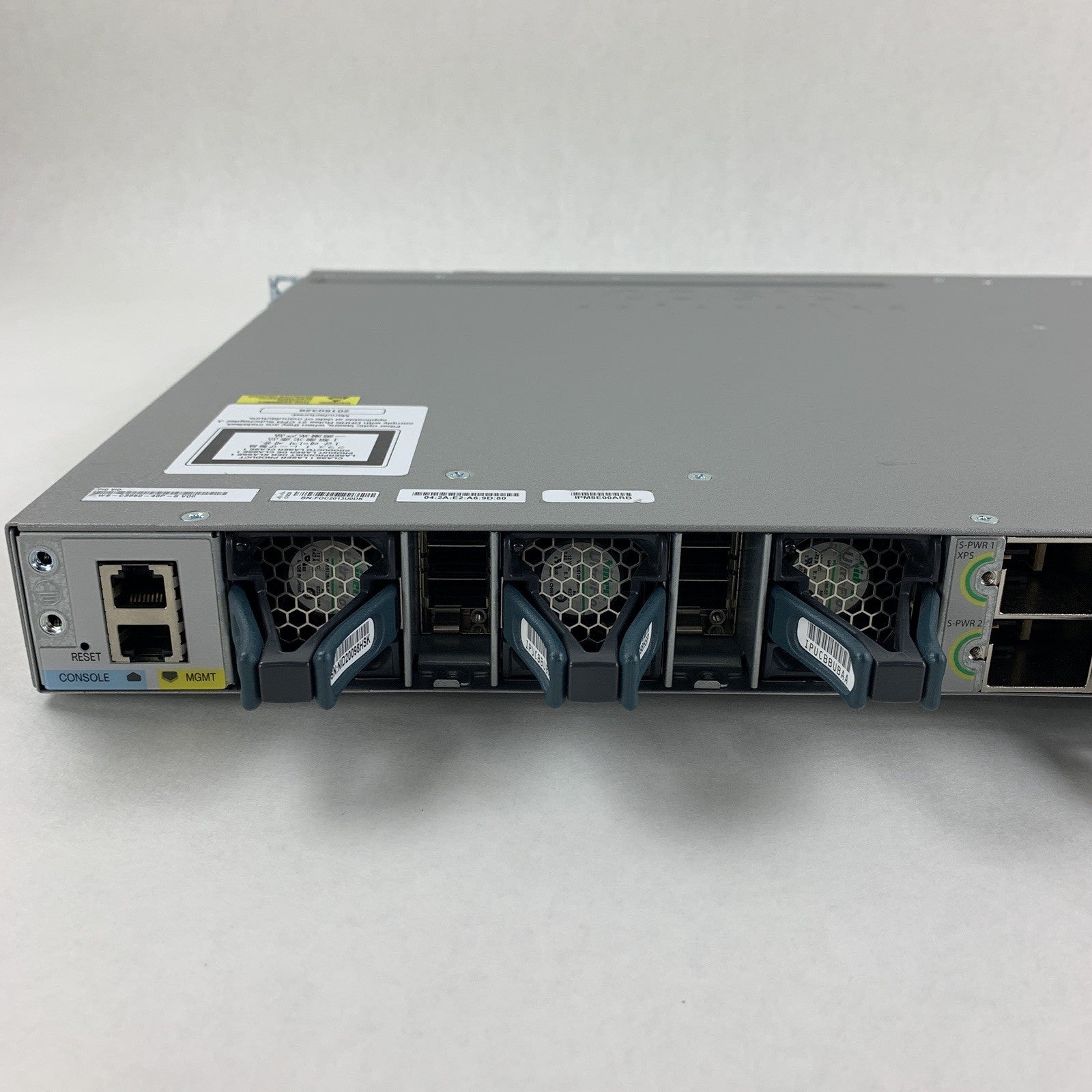 Cisco WS-C3850-48P-S 48 Port POE+  Tested Reset Gigabit Switch 1x Power Supply