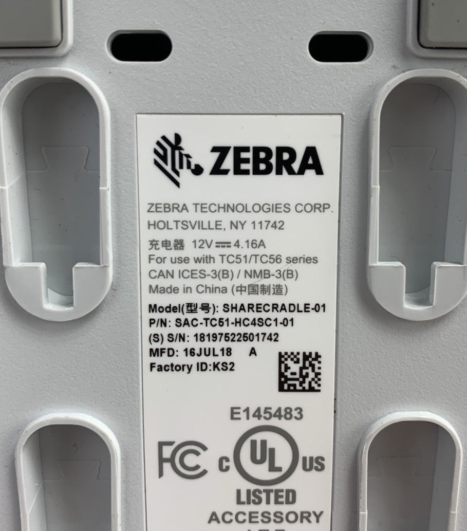 Zebra SHARECRADLE-01 TC51/56 1-Slot Battery Charger No AC Adapter9