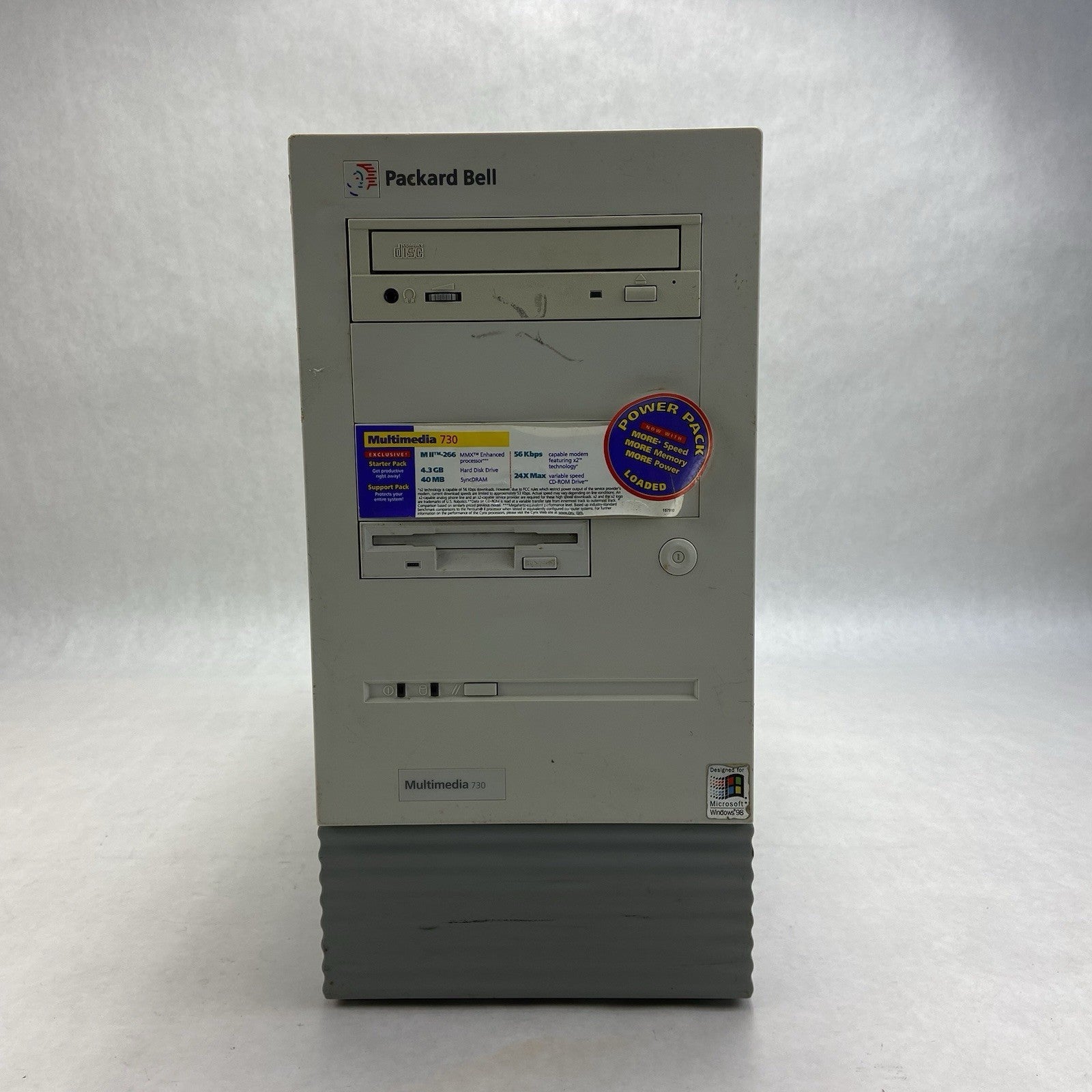 Vintage Packard Bell Multimedia 730 MT Cyrix 6x86mx 200MHz 40MB RAM No HDD/OS1