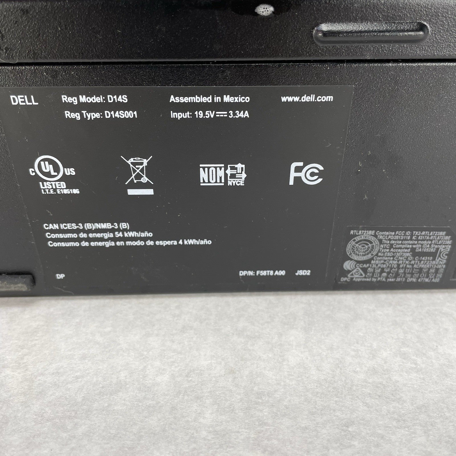 DELL INSPIRON 3252 INTEL Pentium N3700 1.6GHz 4GB No HDD No OS