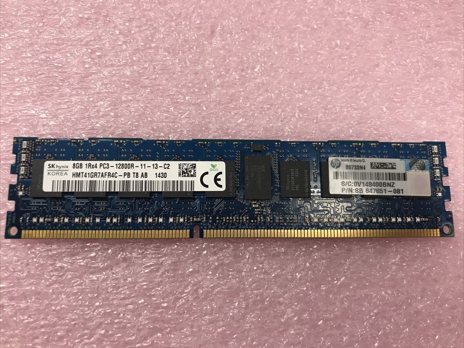 SK Hynix 24GB 1Rx4 PC3-12800R-11-13-C2 RAM HMT41GR7AAFR4C Lot of 3