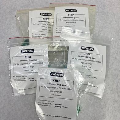 Lot of 5 Bio-Rad CHEF Screened Caps #1703711 New