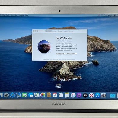 Apple MacBook Air A1466 2012 13" 1.8GHz i5 8GB RAM 120GB SSD os10.15.7 853Cycles