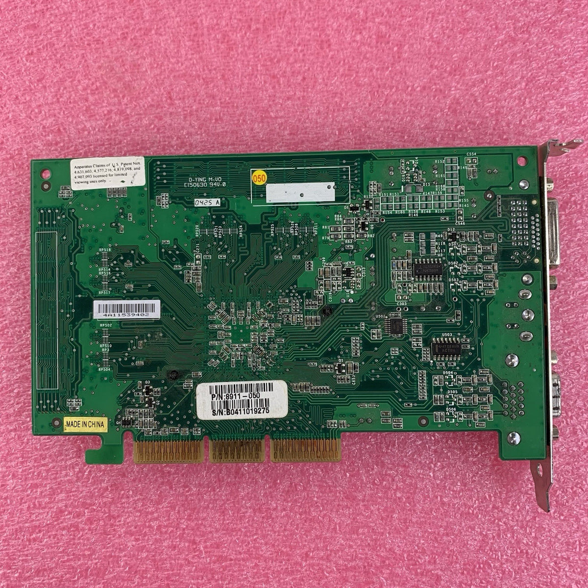MSI MS-8911 AGP 8X Video Graphics Card - Untested4