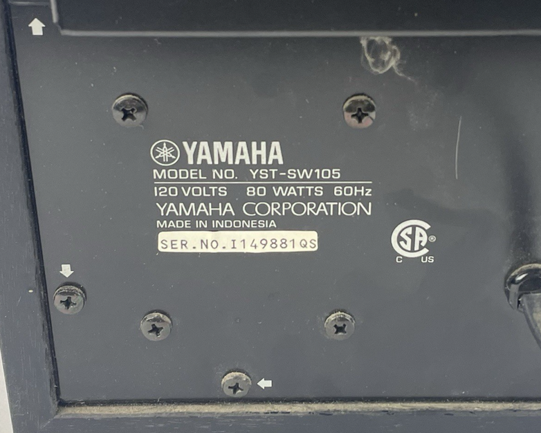Yamaha YST-SW105 Powered Subwoofer 8" 80W Active Bass Speaker Home Theater