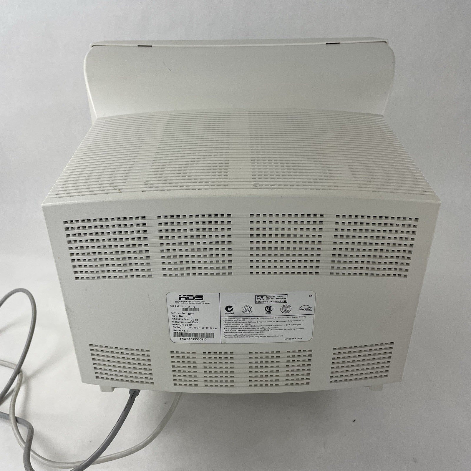 KDS 17" CRT Retro Gaming Monitor XF-70 Xflat Korea Data Systems Broken Stand3