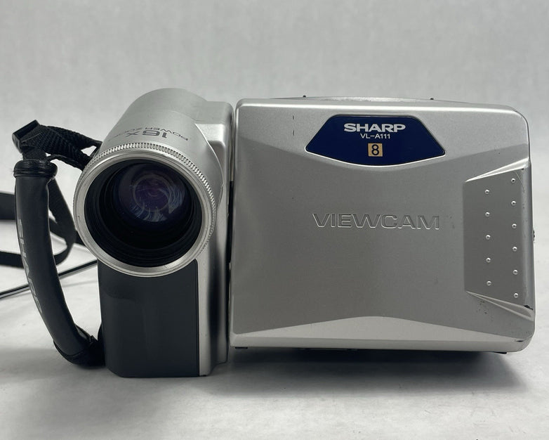 Sharp Viewcam VL-A111U 8mm Camcorder Silver 16x Zoom 2.5" LCD AC Adapter