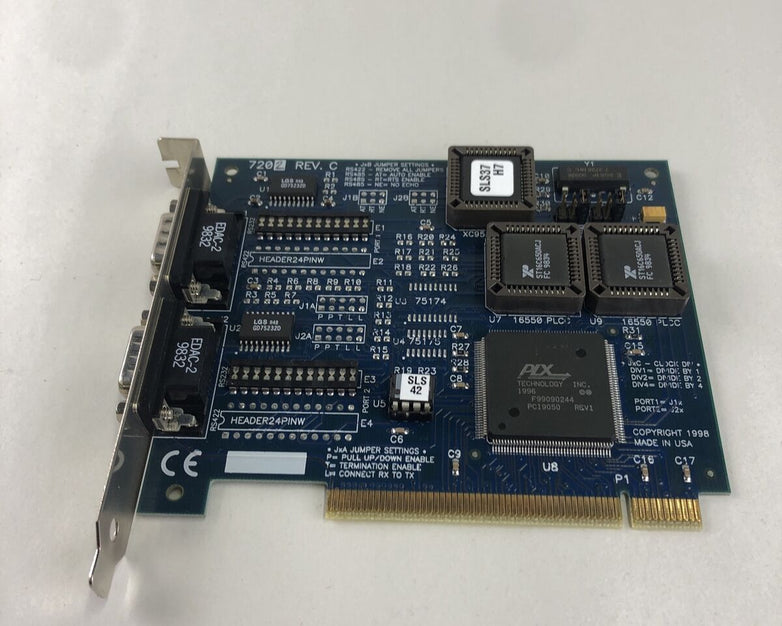 Black Box IC140C-R2 Used Circuit Board Dual Port Serial RS232 Card