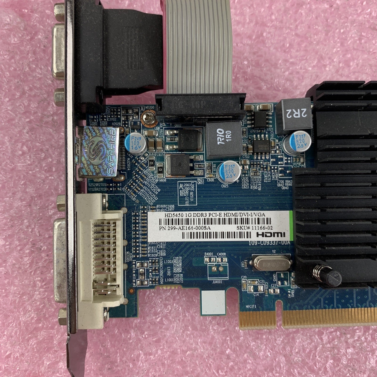 Sapphire 299-AE164-000SA AMD Radeon HD5450 1GB GDDR3 HDMI DVI VGA Low Profile