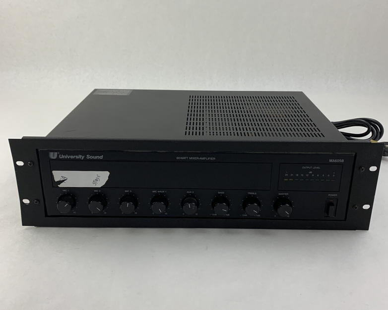 University Sound  MA605B  60-Watt Mixer-Amplifier Tested