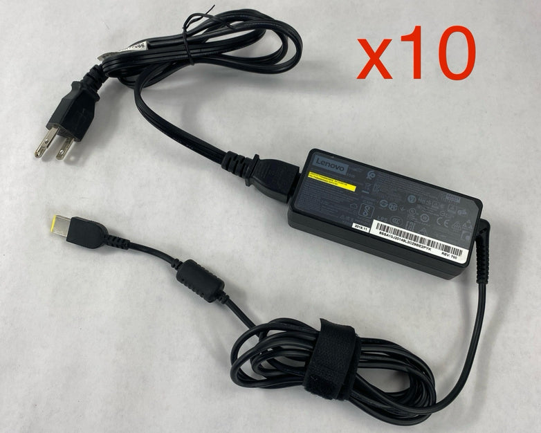 Lenovo PA-1650-72 65W 20V 3.25A Yellow Square Tip Charger AC Adapter (Lot of 10)