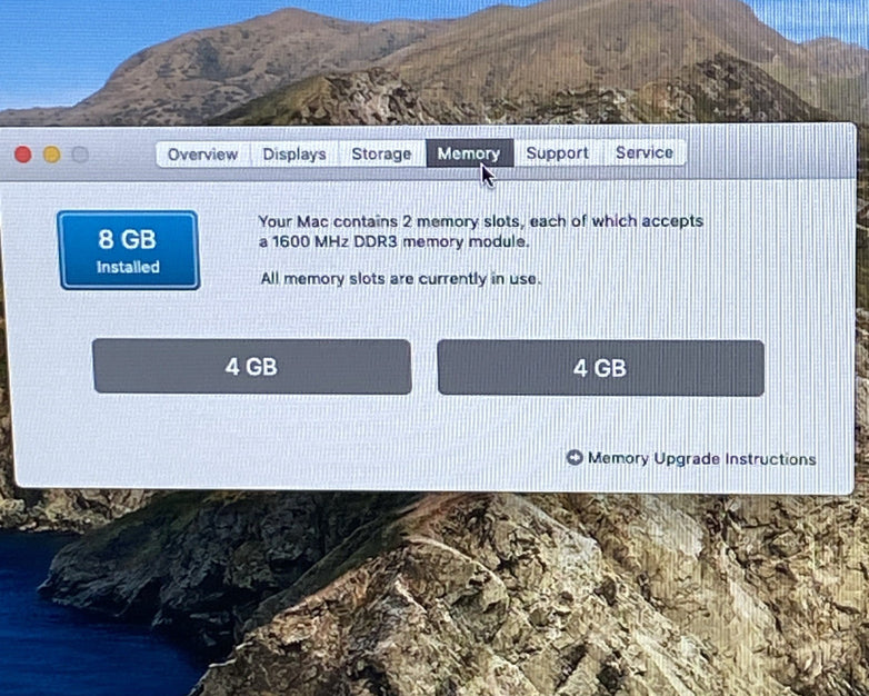 Apple A1418 iMac 21.5" 2013 2.7 GHz Core i5 8GB RAM 1TB HDD macOS 10.15.7