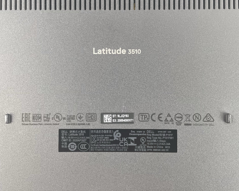 Dell Latitude 3510 15.6" i7-10510U 1.80 GHz 8 GB RAM No SSD/OS/AC - Bad Corner