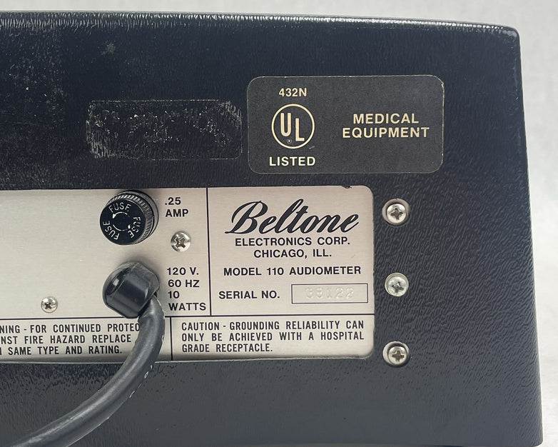 Beltone Model 110 Audiometer w/ Headphones