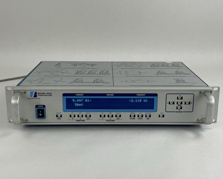 Magtrol 6530 3-Phase Power Analyzer Power Tested For Parts Missing Buttons