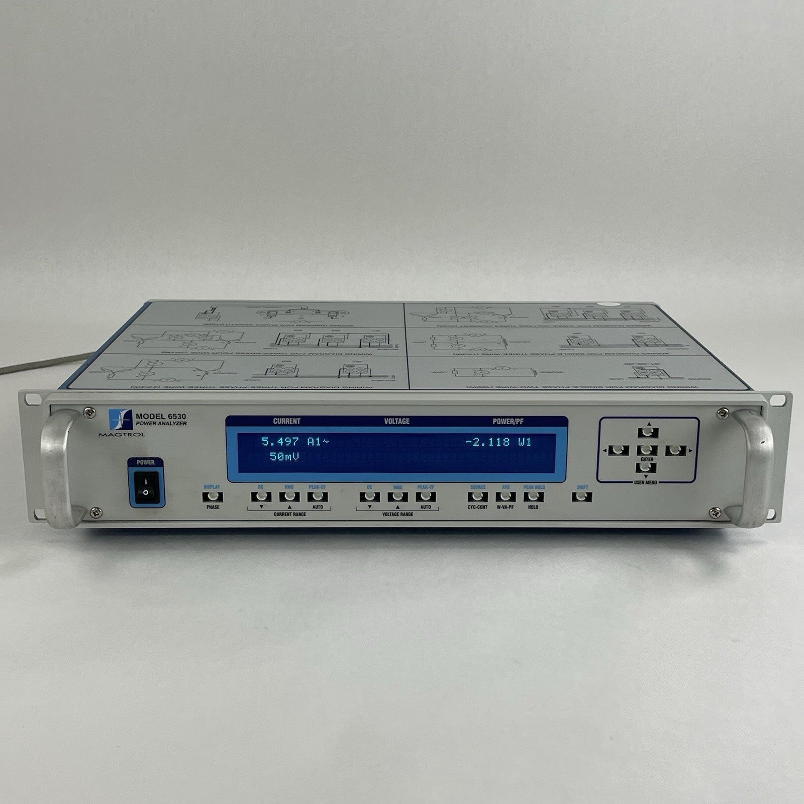 Magtrol 6530 3-Phase Power Analyzer Power Tested For Parts Missing Buttons1