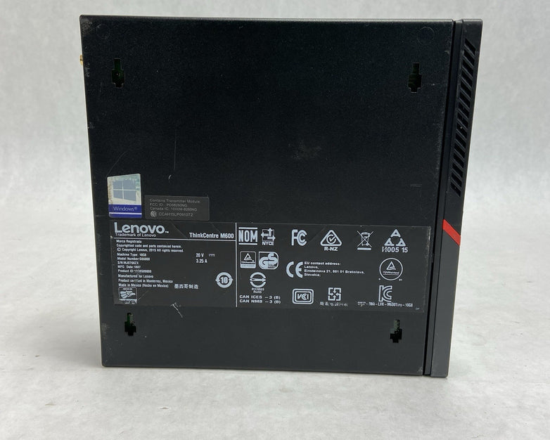 Lenovo ThinkCentre M600 Micro Pentium J3710 1.6GHz 8GB RAM No HDDOSACCADDY
