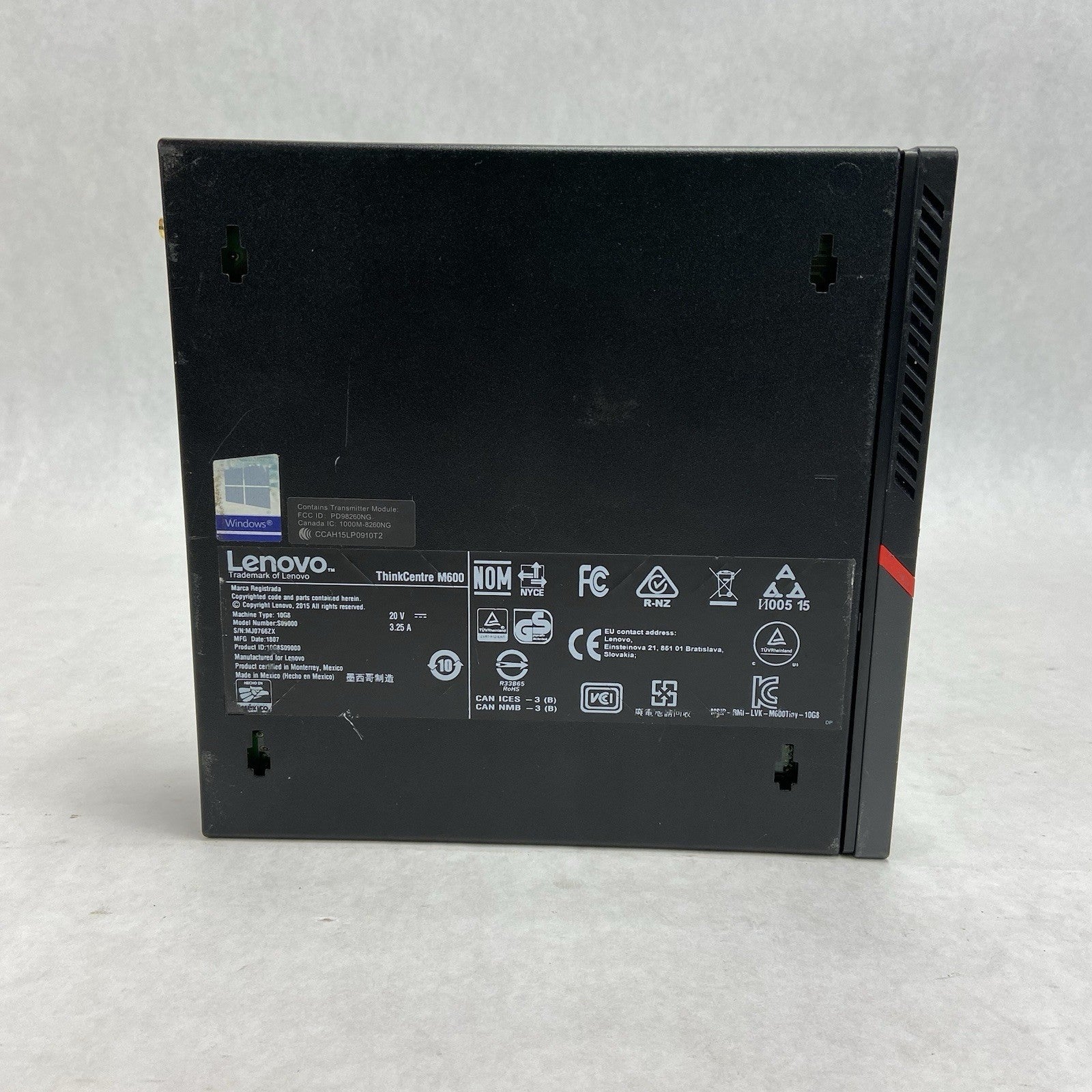 Lenovo ThinkCentre M600 Micro Pentium J3710 1.6GHz 8GB RAM No HDDOSACCADDY4