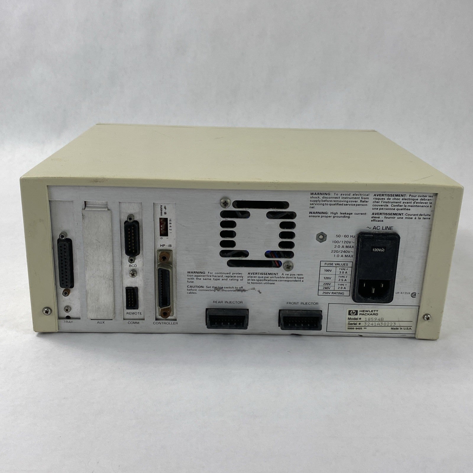 HP 18594B 7673 Autosampler Controller Module w/ Power Cord