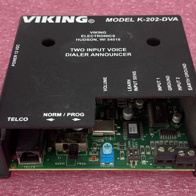 Viking K-202-DVA Two Input Voice Dialer Announcer Untested
