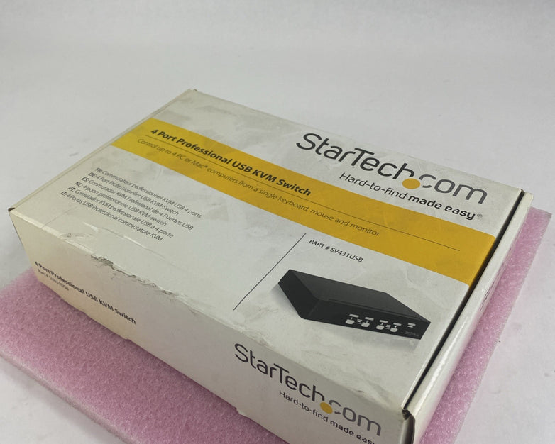 Star Tech SV431USB 4 Port KVM Switch No Power Adapter Or Cables