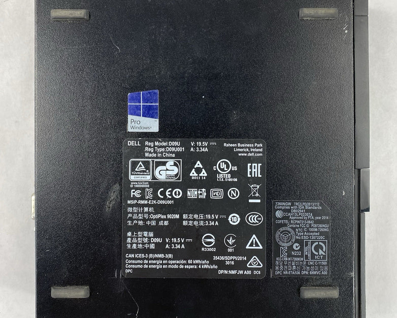 Dell OptiPlex 9020M Micro Intel Core i5-4570T 2.9GHz 8GB RAM No HDD OS AC READ