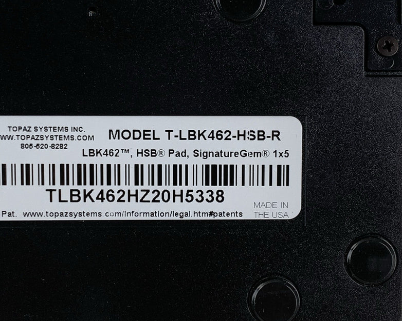 Topaz Systems T-LBK462-HSB-R HSB Pad Signature Gem 1x5 Tested w/ Stylus