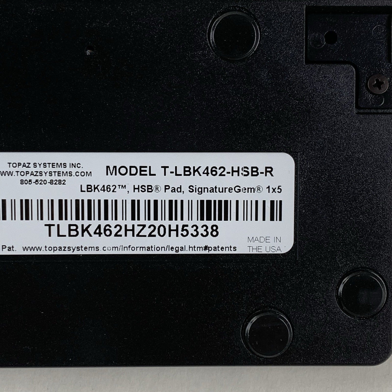 Topaz Systems T-LBK462-HSB-R HSB Pad Signature Gem 1x5 Tested w/ Stylus4