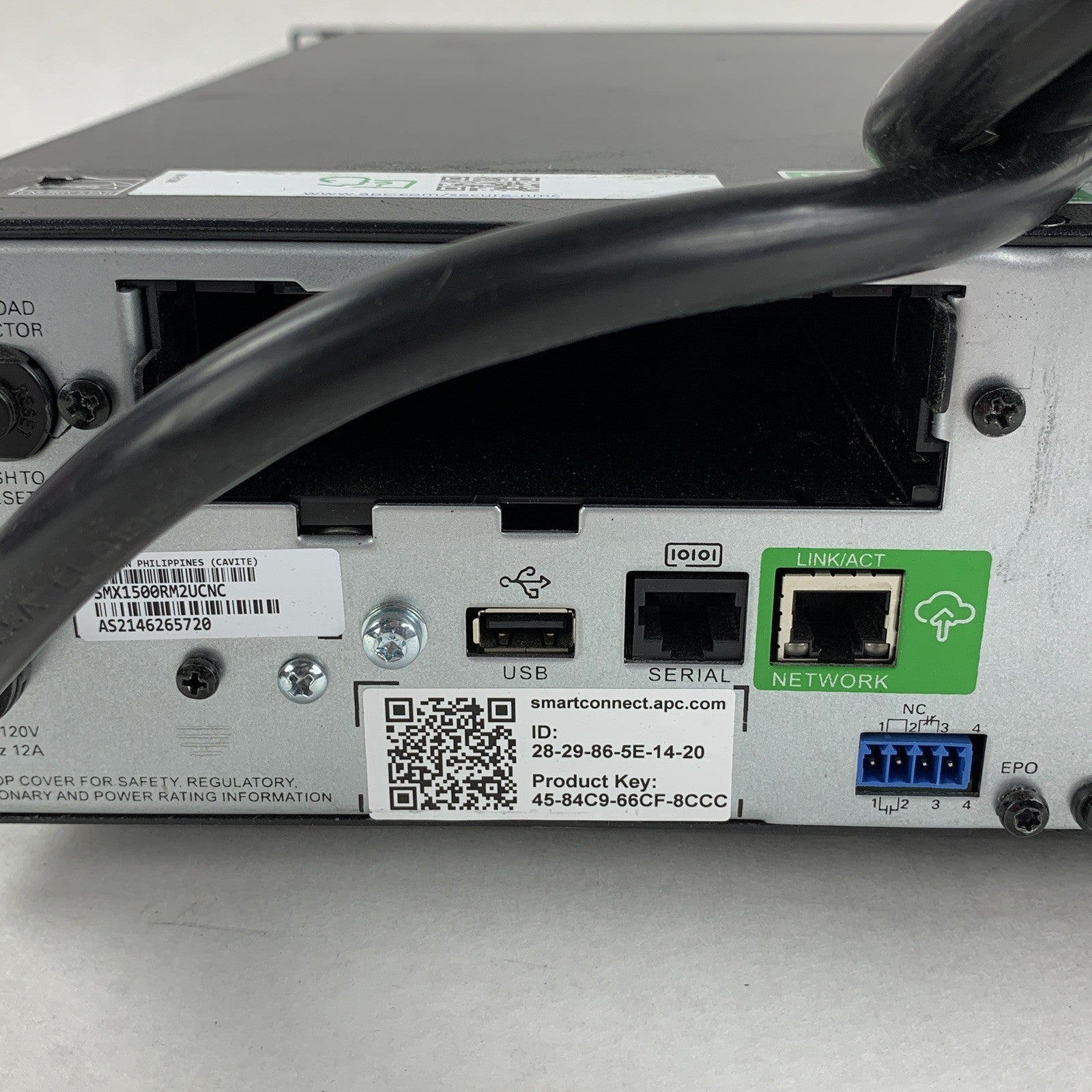 APC SMX1500RM2UCNC X1500 Rackmount 2U Smart UPS Tested No Battery Cartridge