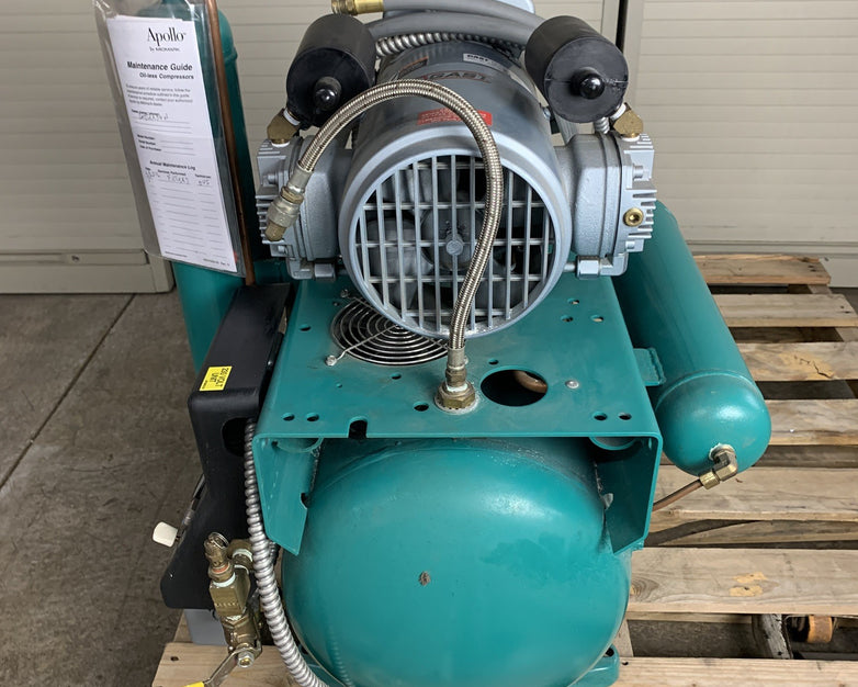 ADP Apollo A0C0S22D Dental Air Compressor Unit Oil Lubricated 1HP 230V