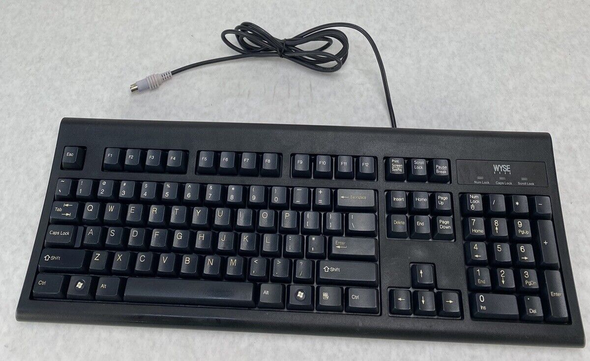 WYSE KB-3923 PS/2 Clacky Keys No Frills Keyboard Grade B