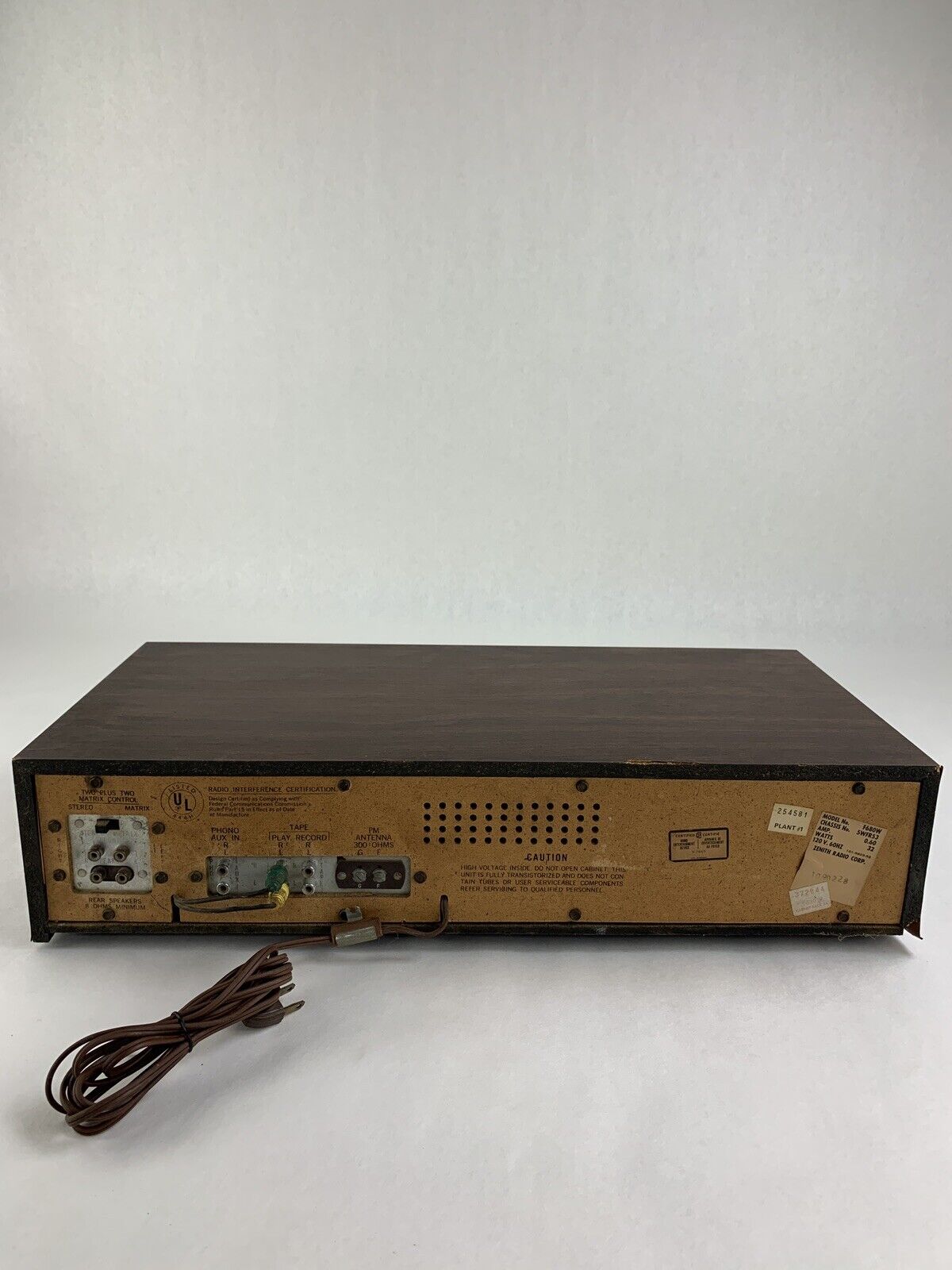Zenith F680W Stereo 8 Eight Track Player Digilite Receiver For Parts and Repair
