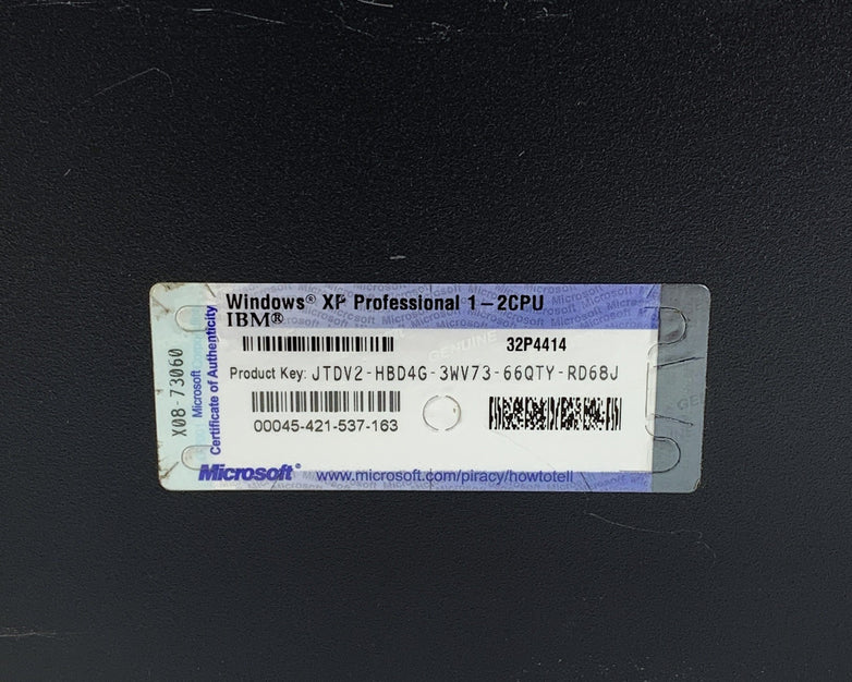 IBM Netvista 8303-42U Desktop Pentium 4 2.4 GHz 256 MB Win XP COA No OS No HDD