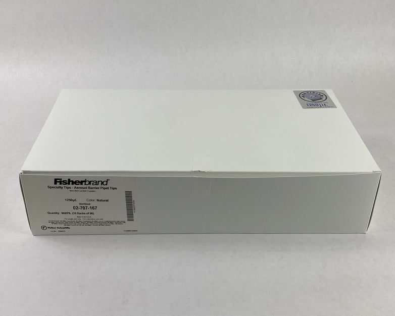 Fisherbrand 02-707-167 Aerosol Barrier Pipet Tips 1250µl Natural - 4800 Tips