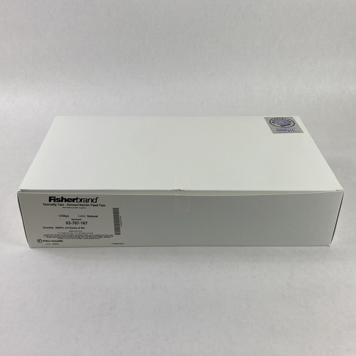 Fisherbrand 02-707-167 Aerosol Barrier Pipet Tips 1250µl Natural - 4800 Tips5