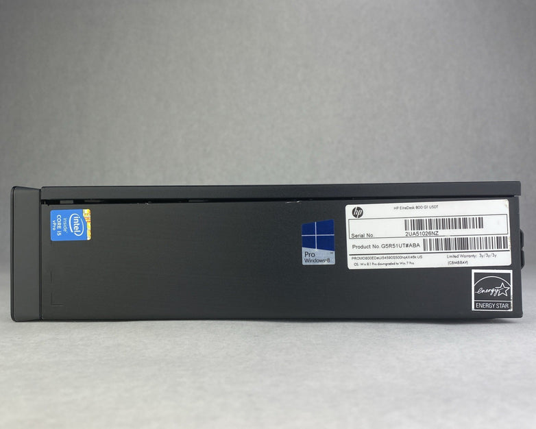 HP EliteDesk 800 G1 USDT Intel Core i5-4590s 3GHz 8GB RAM DVDRW No AC HDD No OS