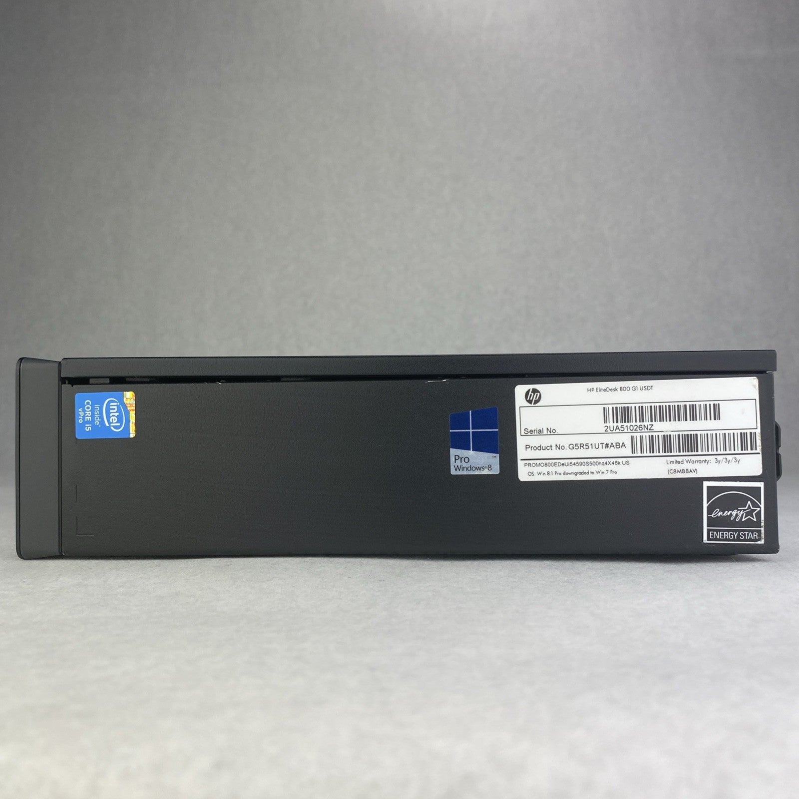 HP EliteDesk 800 G1 USDT Intel Core i5-4590s 3GHz 8GB RAM DVDRW No AC HDD No OS