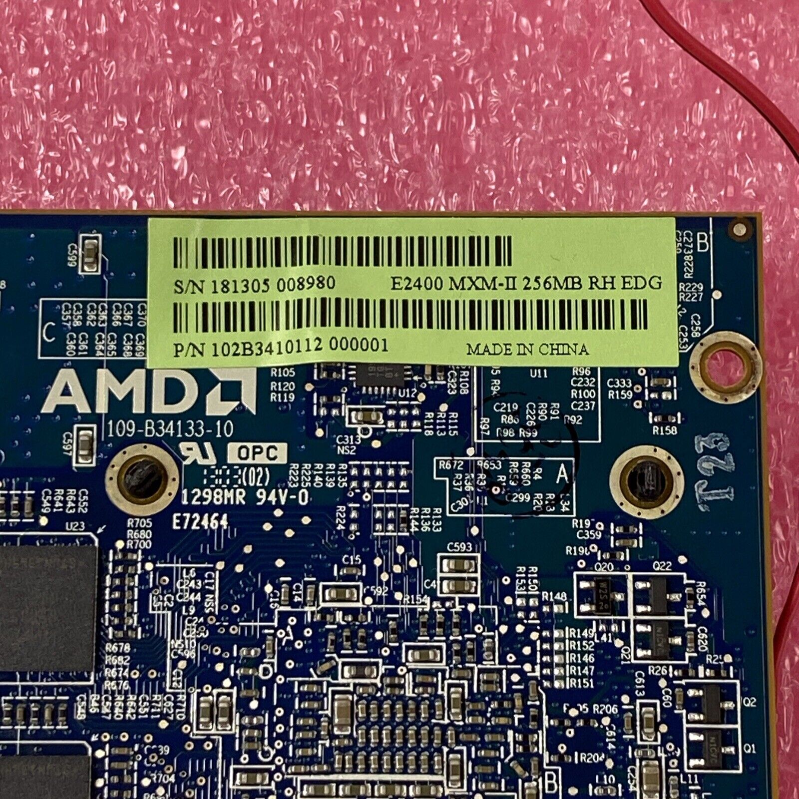 AMD 102B3410112 Radeon E2400 256MB MXM II Embedded Graphics Processor